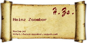 Heinz Zsombor névjegykártya